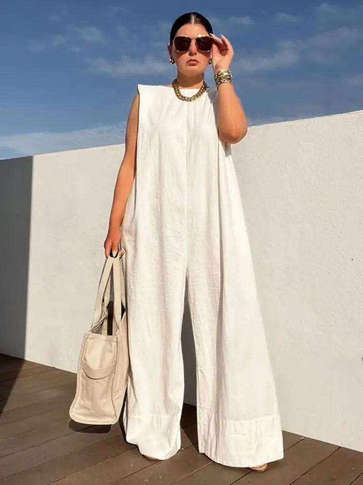 Huda's Loose Long Sleeveless Jumpsuit