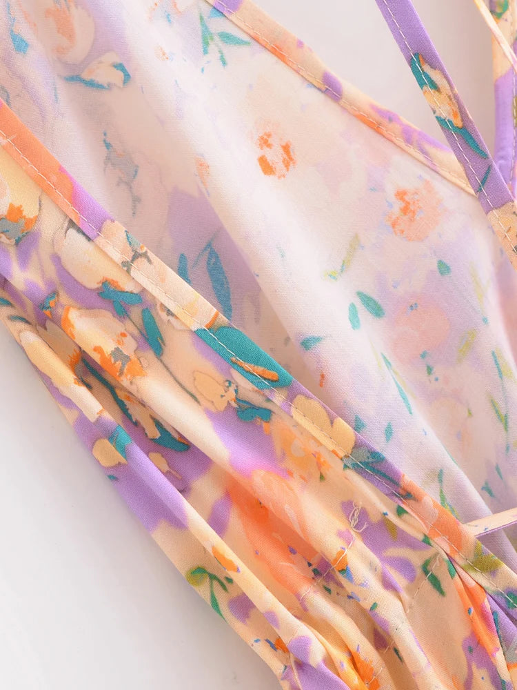 Close-up of colorful fabric with floral pattern on a white background