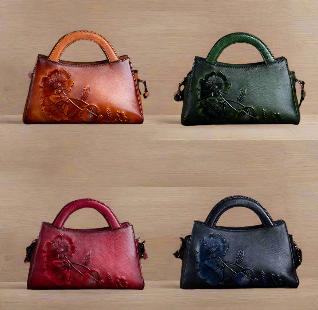 Nelly's Retro, Vintage, Genuine Leather, Trendy, Stylish, Handmade, Shoulder Bag