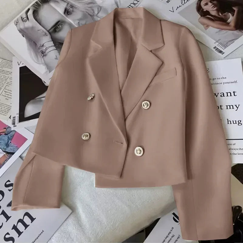 Bianca's Office Cropped Long Sleeves Blazer Jacket