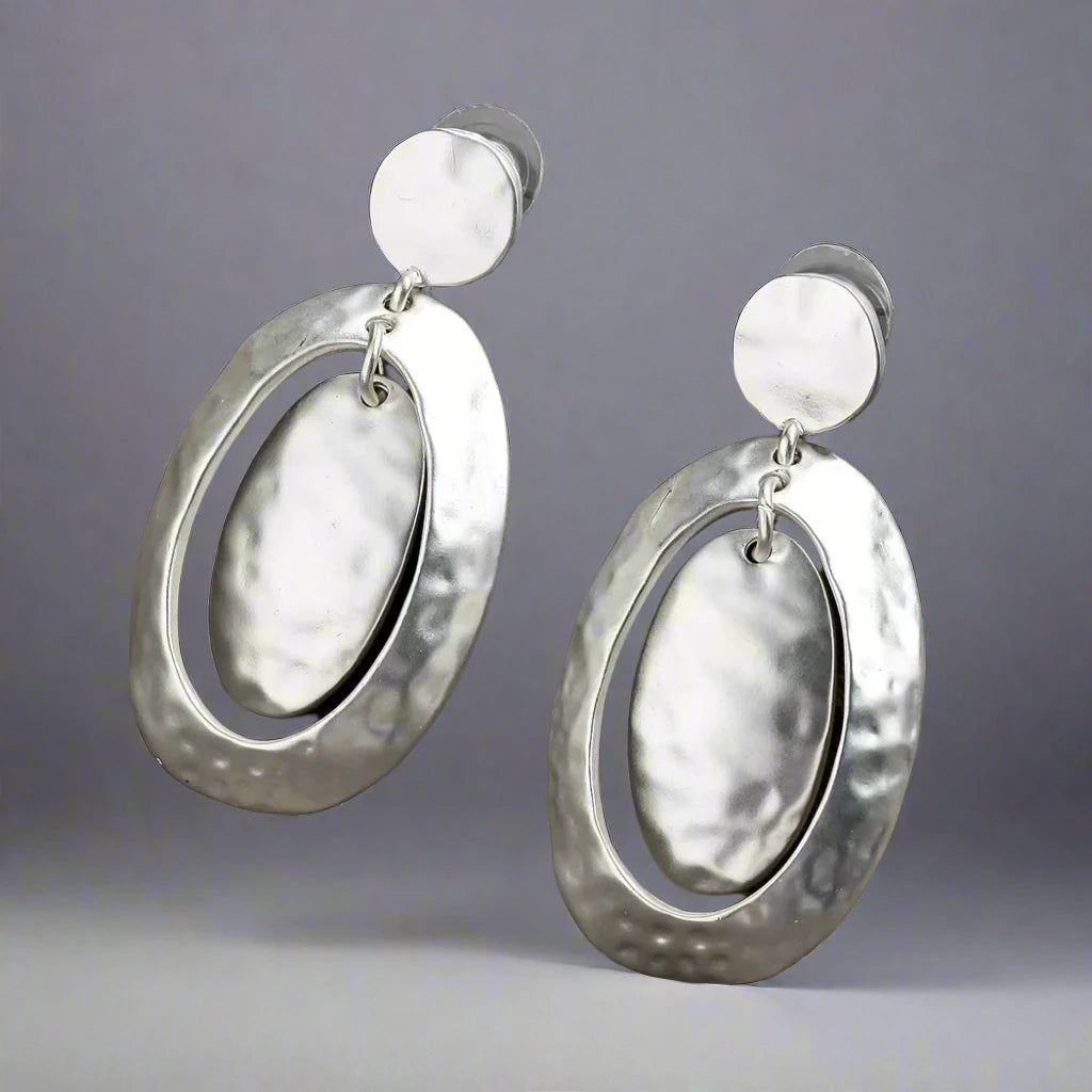 Dalia's Studs Fashionable Silver color Boho Statement Earring