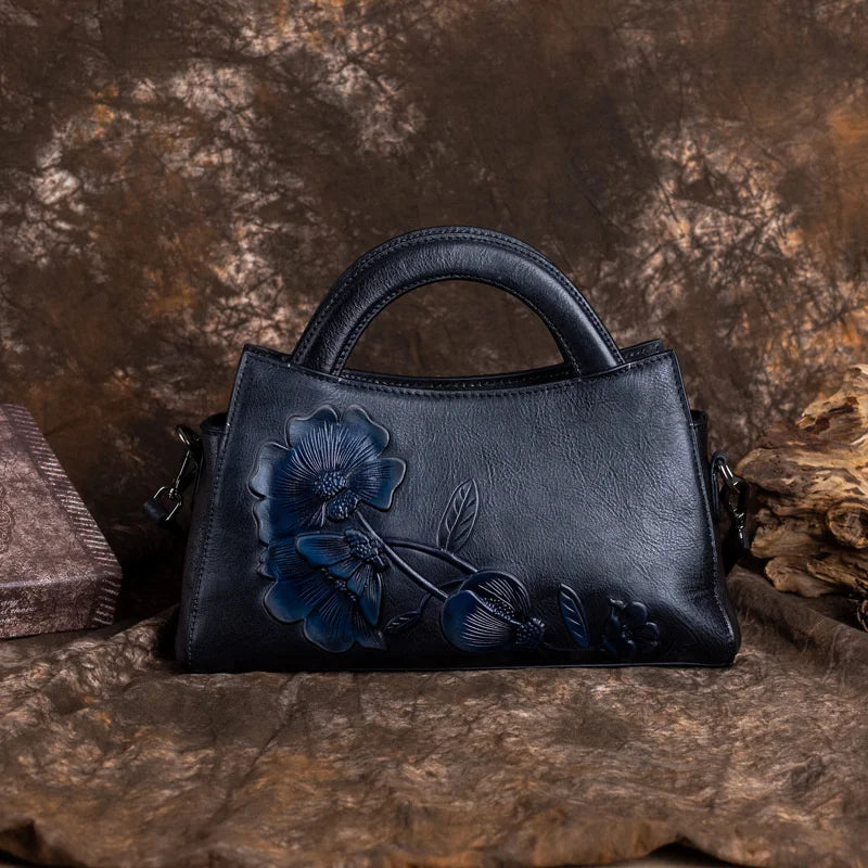 Nelly's Retro, Vintage, Genuine Leather, Trendy, Stylish, Handmade, Shoulder Bag