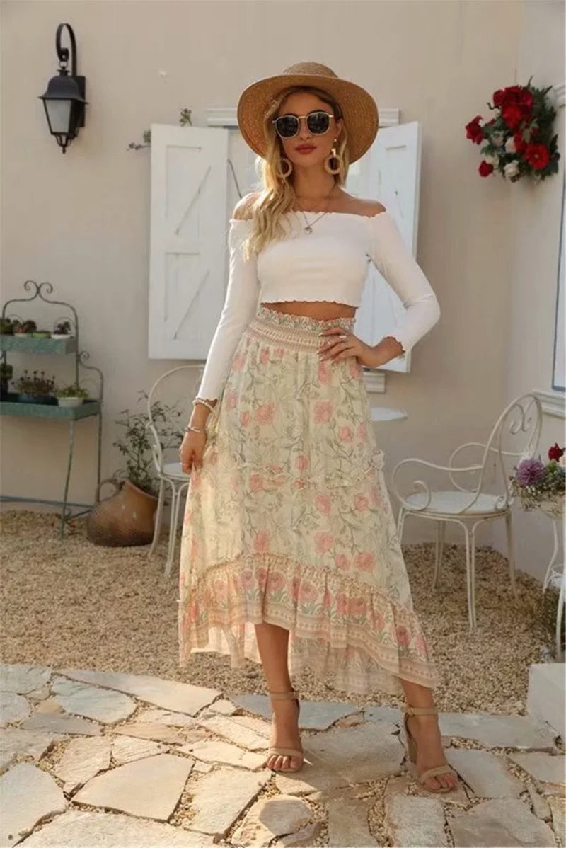 Maria's high-low boho skirt