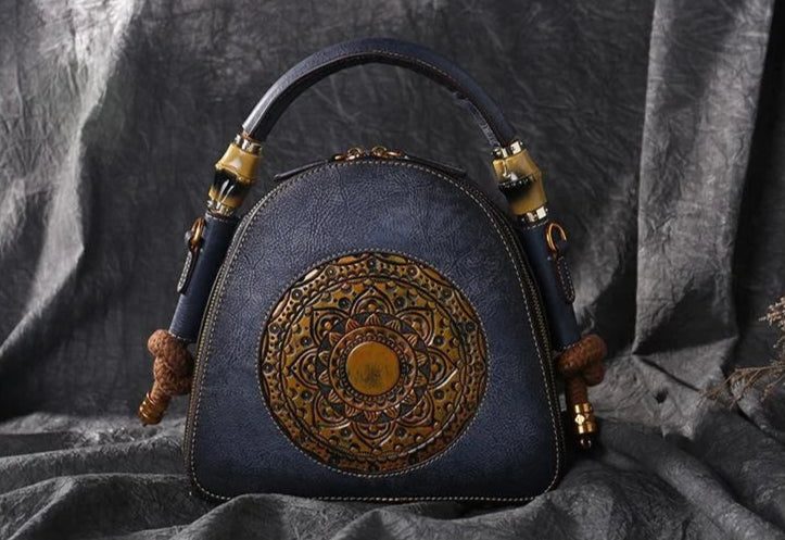 Lura's Retro, Vintage, Genuine Leather, Trendy, Stylish, Handmade, Shoulder Bag