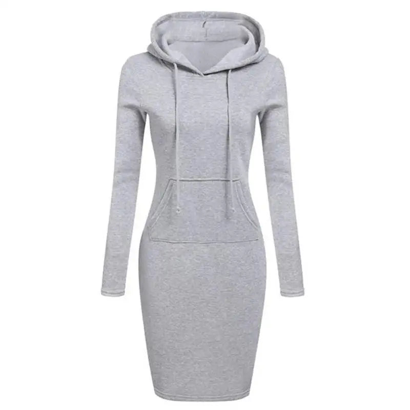 Aysha's Fall/Autumn,  body-con, Short, Long sleeves, Stylish, Trendy Hoodie dress