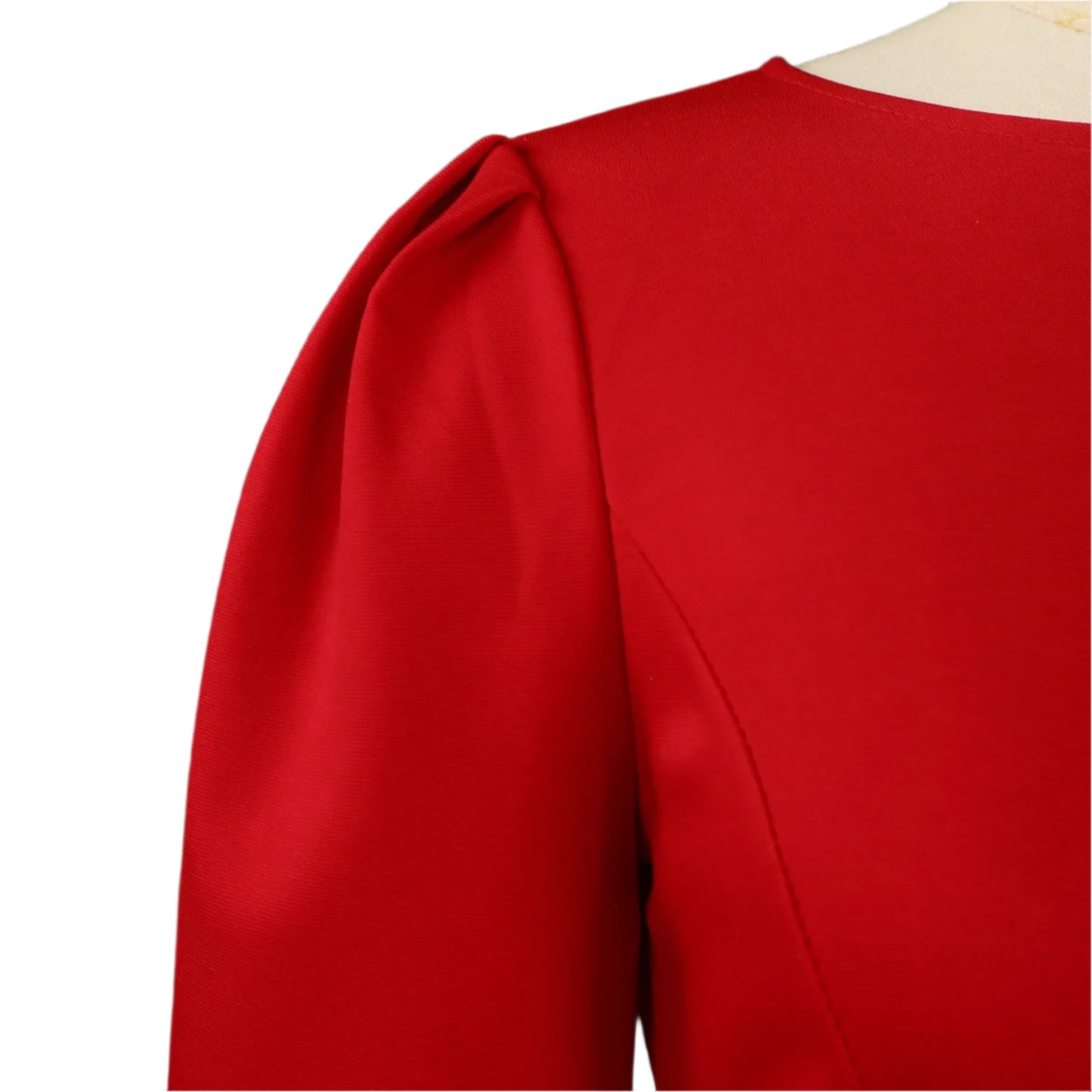 Huda's Sheath, Solid Color, Trendy, Stylish, Vintage, Midi, 3/4 Sleeves, Fit, Office Dress