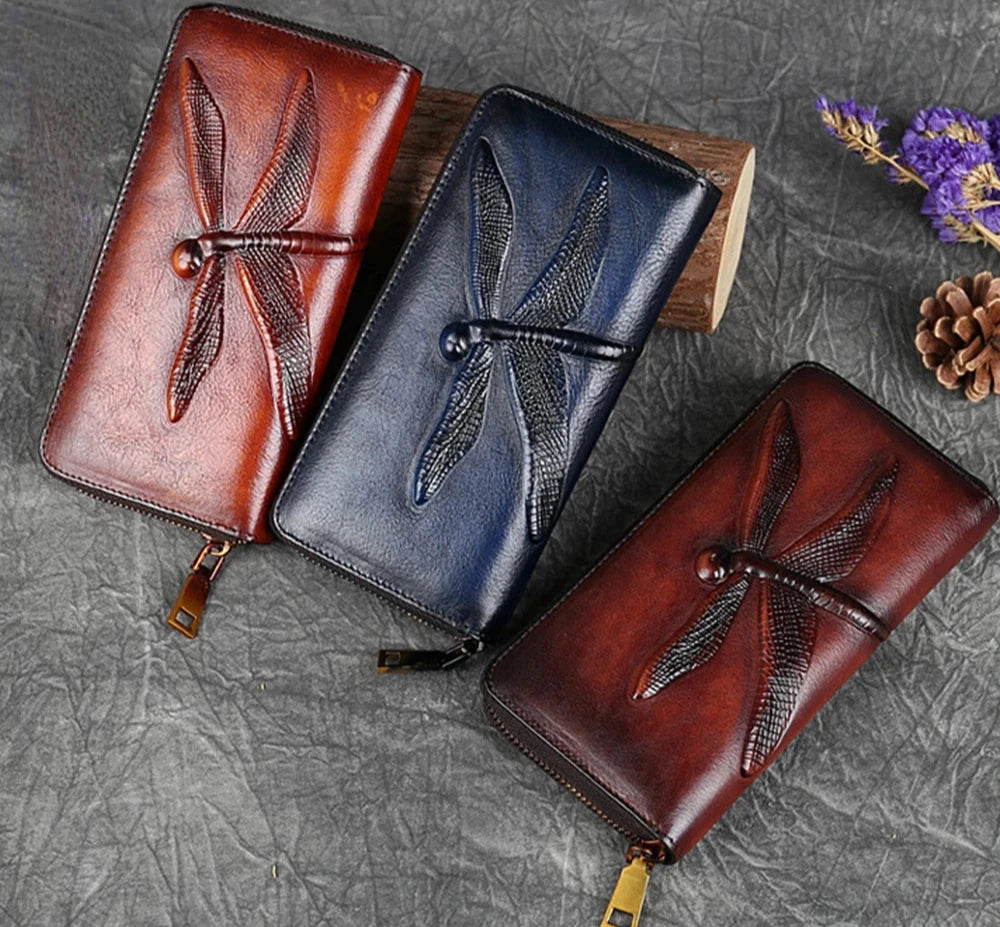 Ciara's Retro, Vintage, Genuine Leather, Trendy, Stylish, Unisex, Wallet