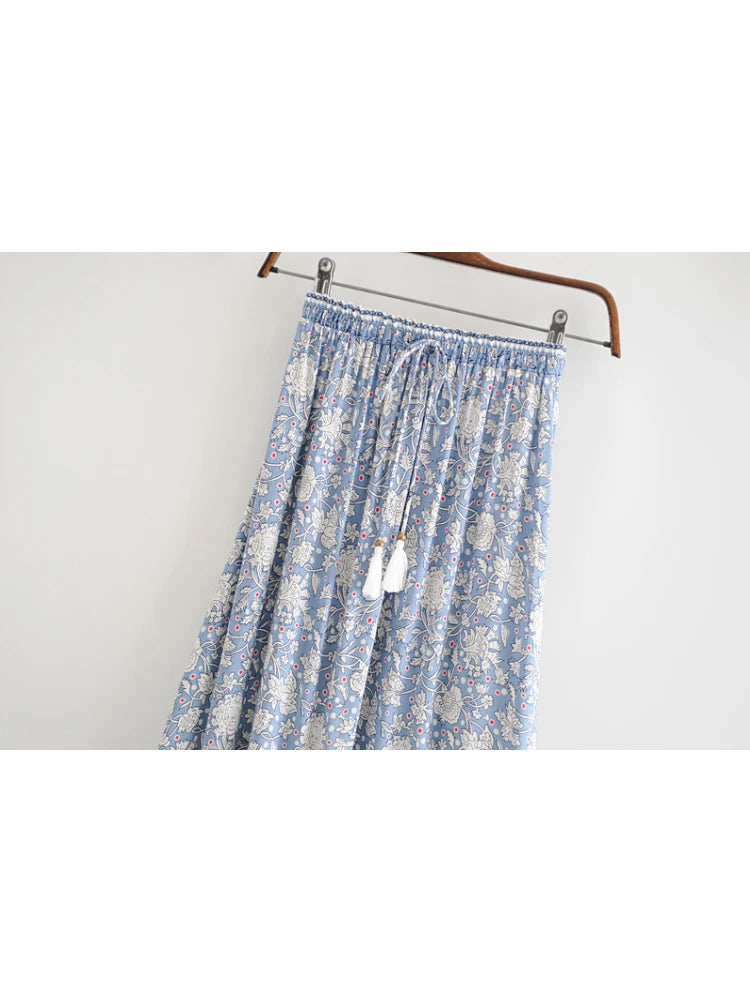 Dalia's Floral Boho Maxi Skirt