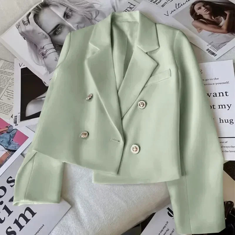 Bianca's Office Cropped Long Sleeves Blazer Jacket