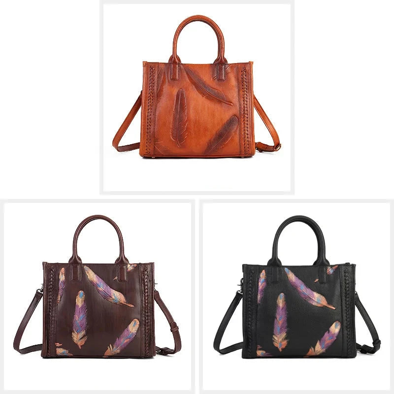 Nora's Retro, Vintage, Genuine Leather, Trendy, Stylish, Shoulder Bag