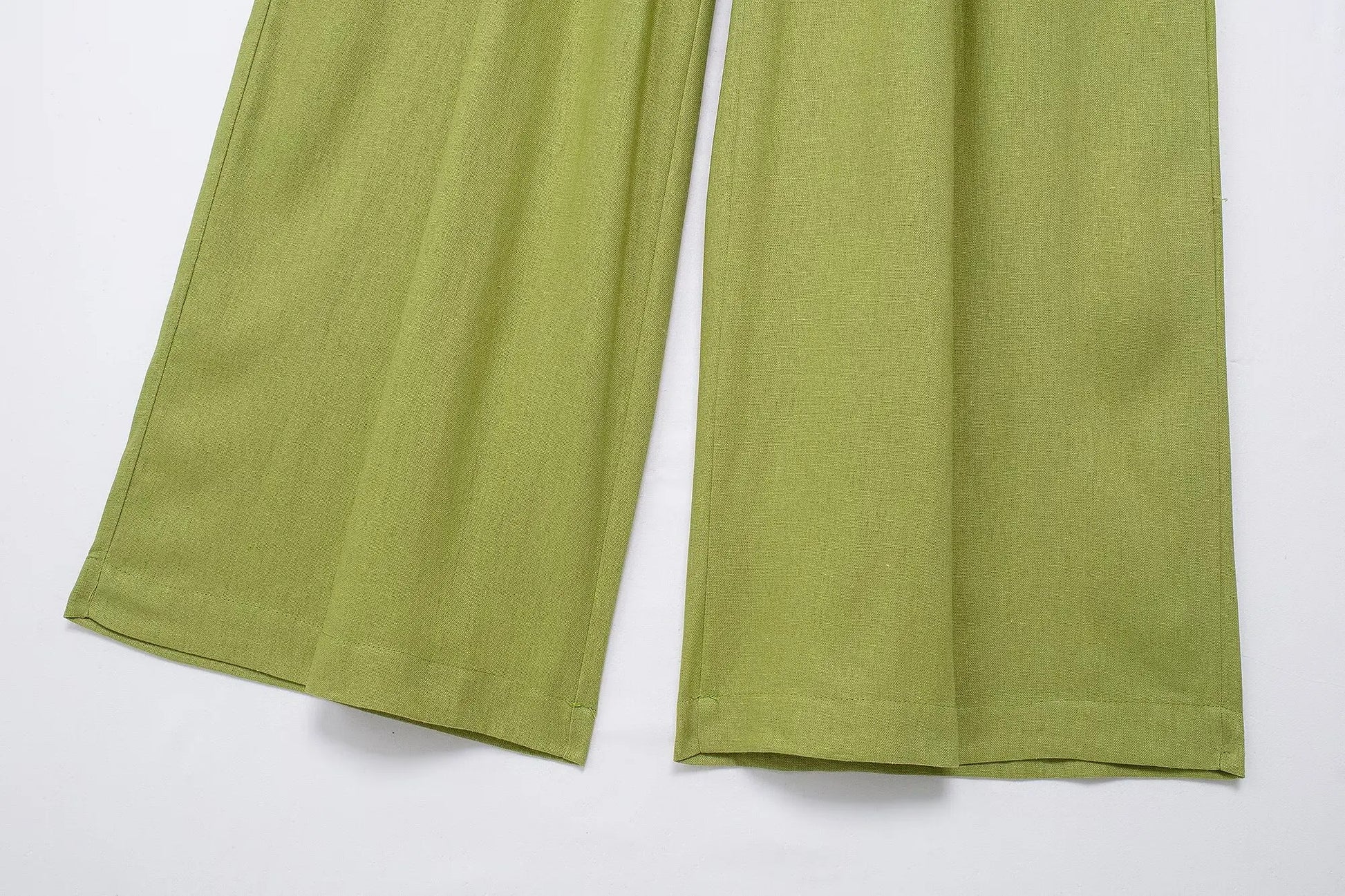 Green pants on a white background