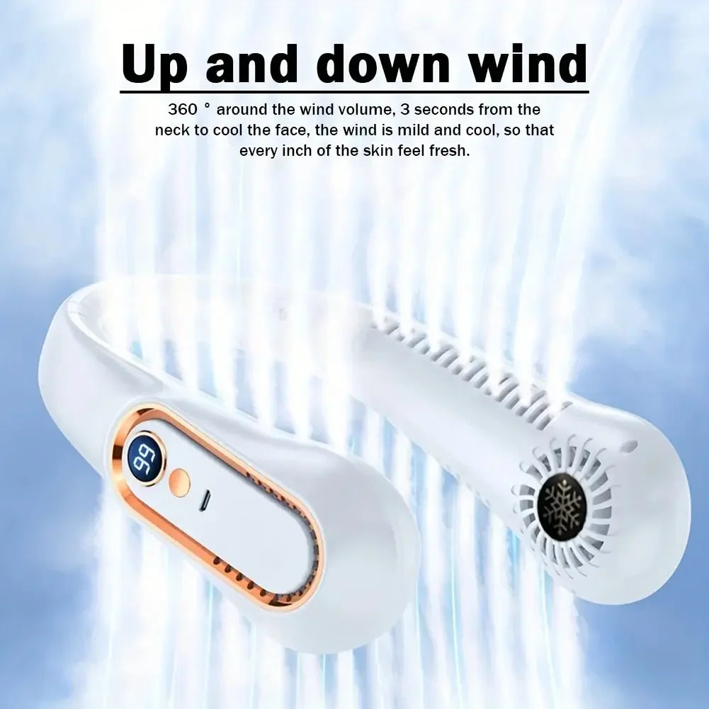 Neck Mini Fan- with rechargeable Li battery - 2000 mAh