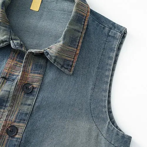 Didi's Casual, Trendy, Stylish, Waistline, Cotton, Denim, Jeans Vest