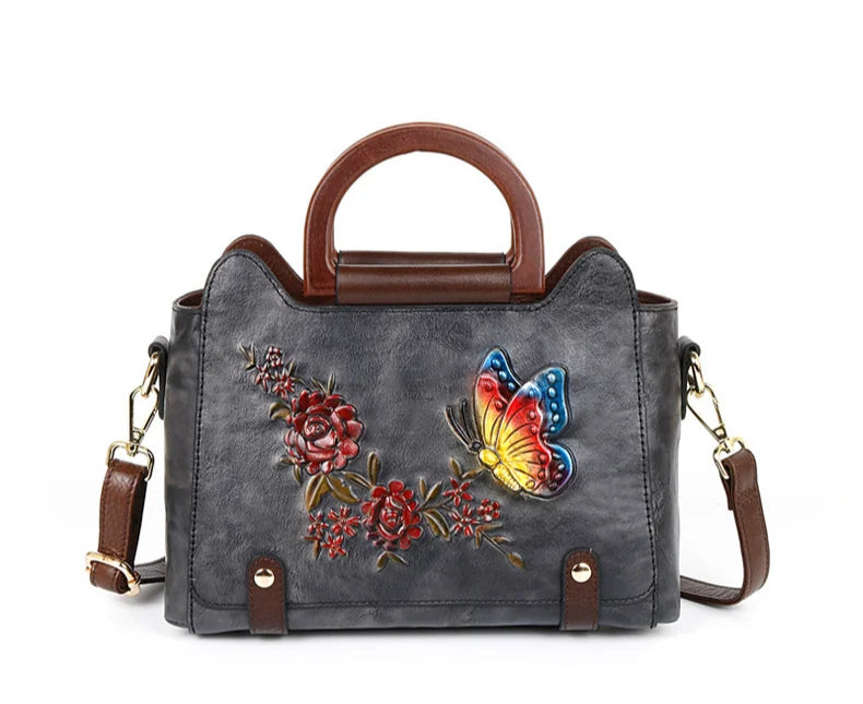 Huda's Retro, Vintage, Genuine Leather, Trendy, Stylish, Handmade, Shoulder Bag