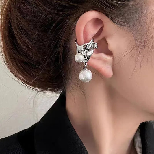 Nancy's Silver Pearly Earrings