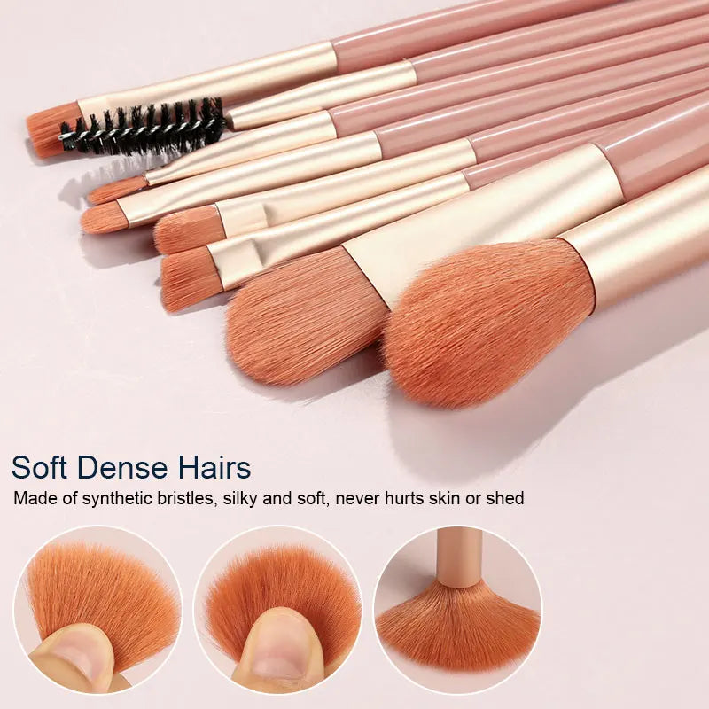 Nelly's Makeup brush set in case- 8Pcs