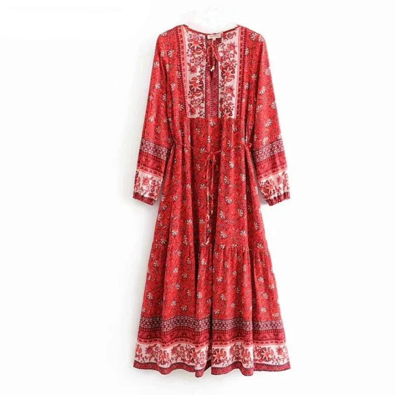 Salma's long casual boho dress