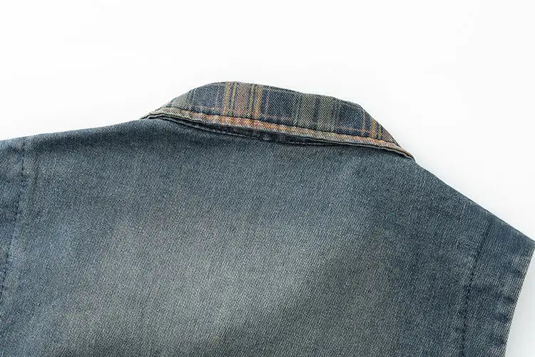 Didi's Casual, Trendy, Stylish, Waistline, Cotton, Denim, Jeans Vest