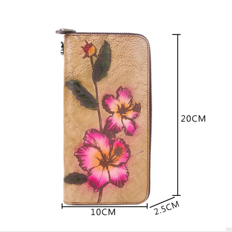 Whitney's Retro, Vintage, Genuine Leather, Trendy, Stylish, Unisex, Wallet