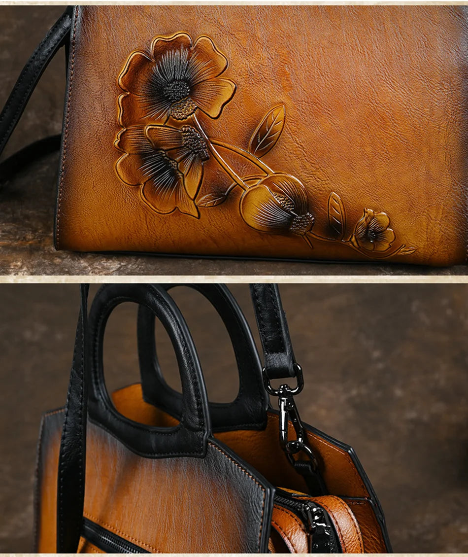 Didi's Retro, Vintage, Genuine Leather, Trendy, Stylish, Handmade, Shoulder Bag