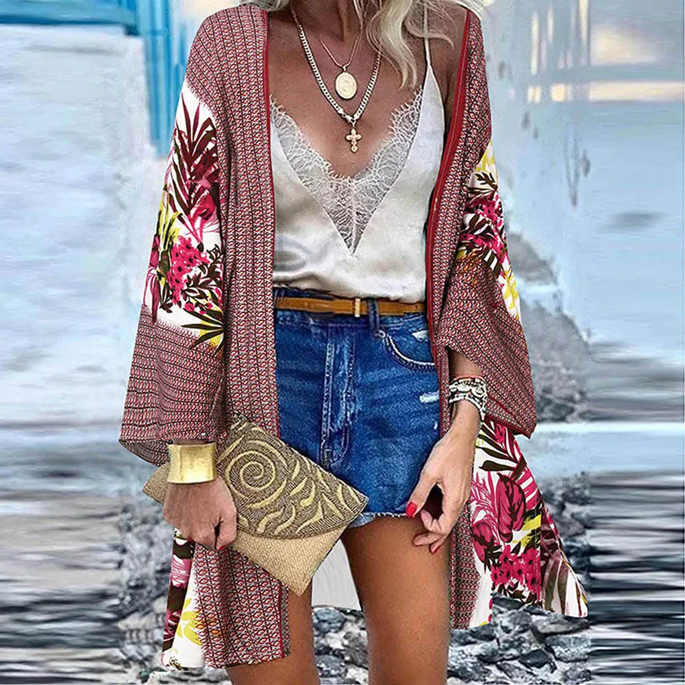 Veronica's boho open loose kimono