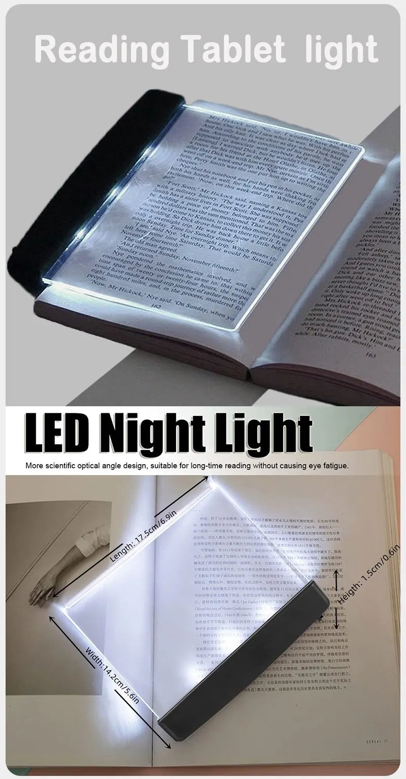 LED Night Reading Light -Reading eye protection with rechargeable AAA battery