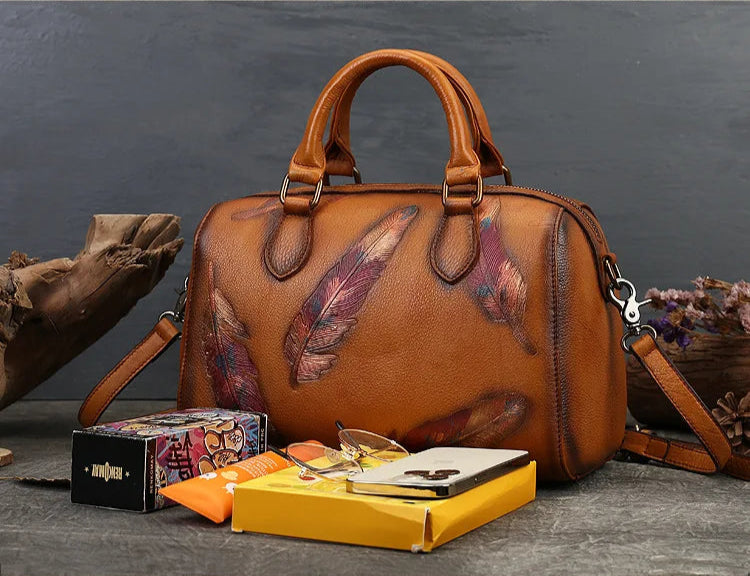 Anita's Retro, Vintage, Genuine Leather, Trendy, Stylish, Handmade, Shoulder Bag