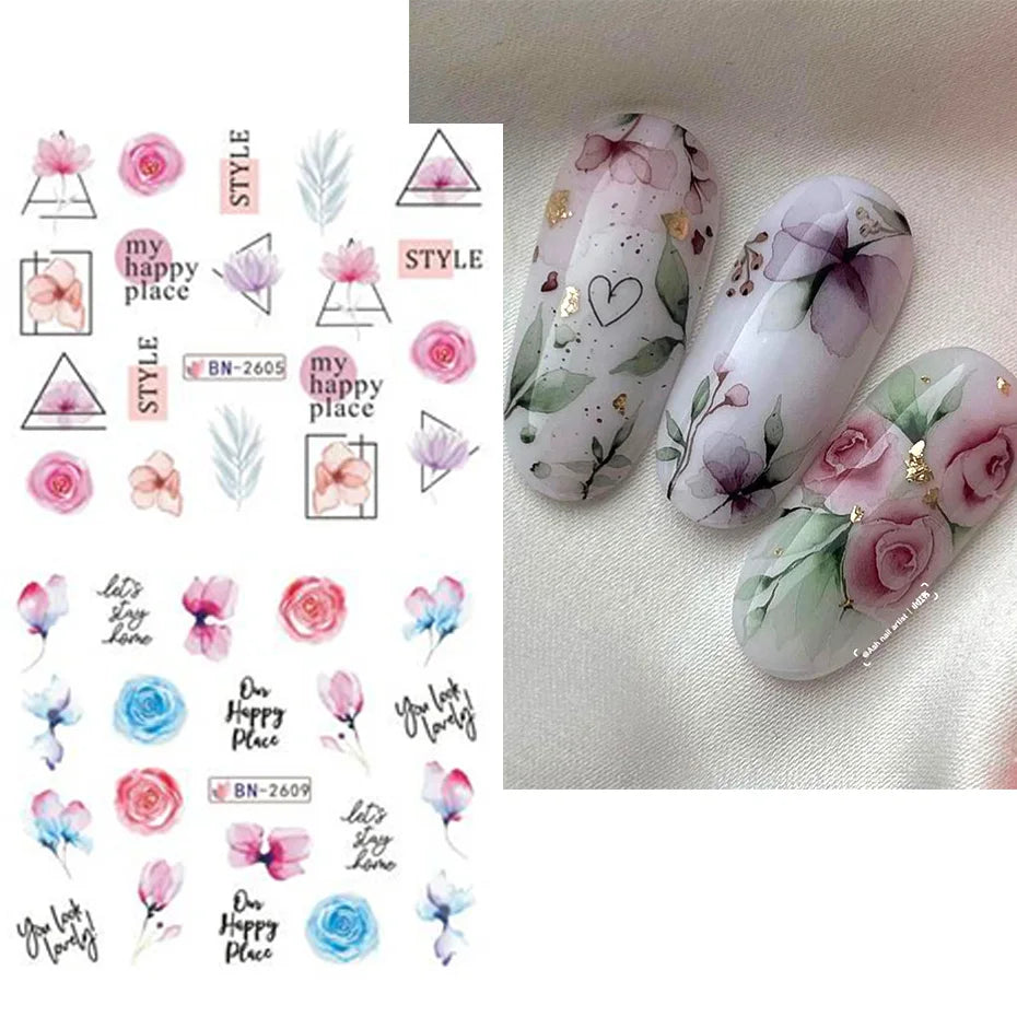 Gift, Nail Stickers-12 Pcs/ 1 Kit