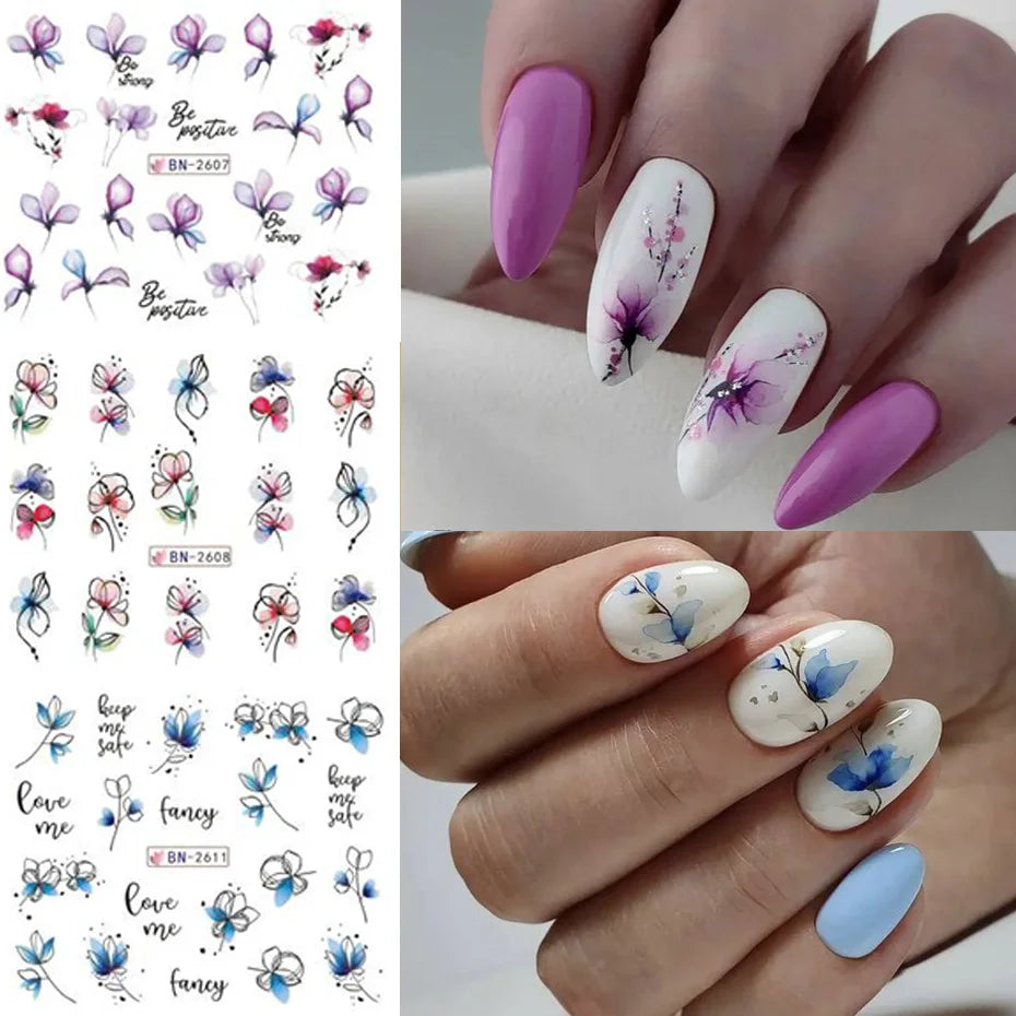 Gift, Nail Stickers-12 Pcs/ 1 Kit