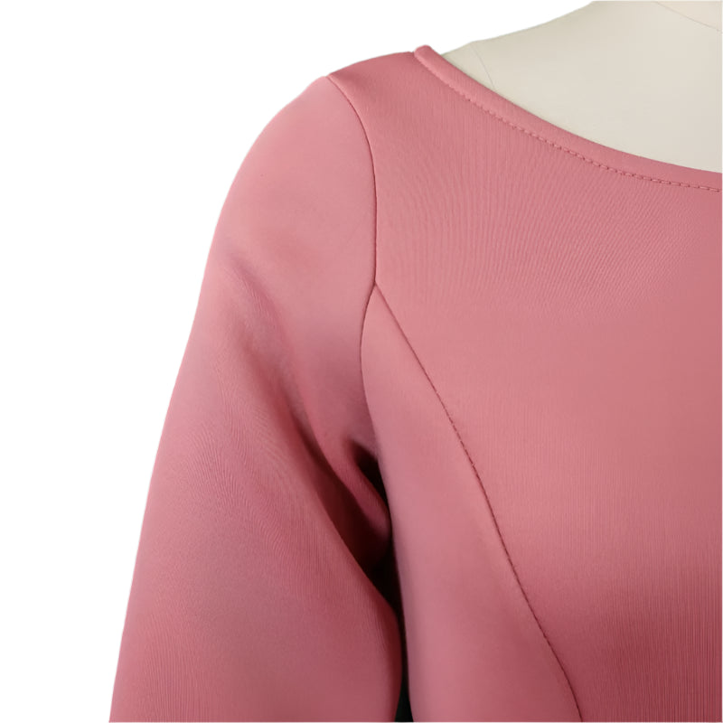 Deborah's Stylish, Formal, Trendy, A-Line, Classy, Sleeves, Belted, Midi, Office Dress