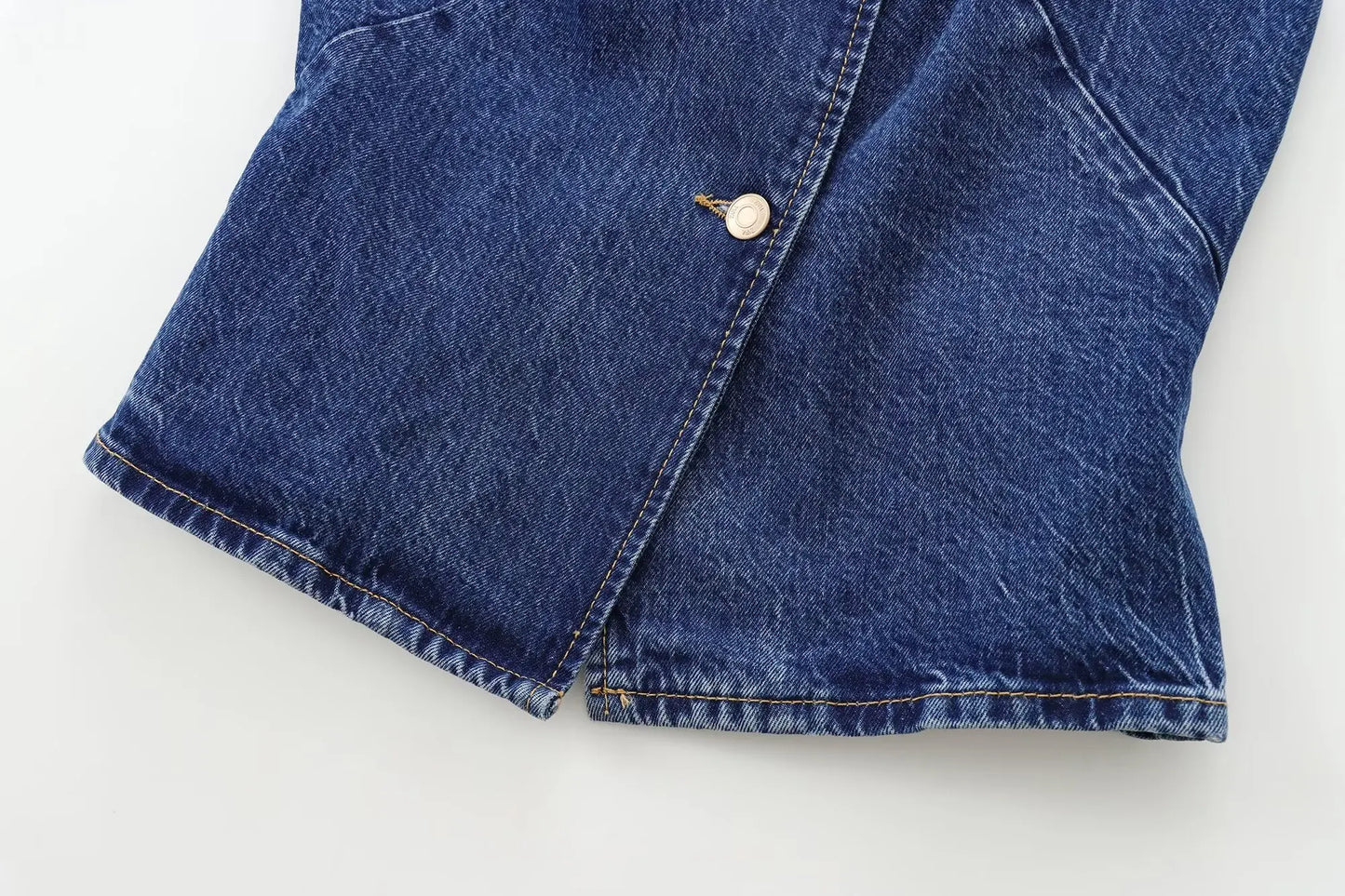 Elsa's Casual, Trendy, Stylish, Waistline, Cotton, Denim, Jeans Vest