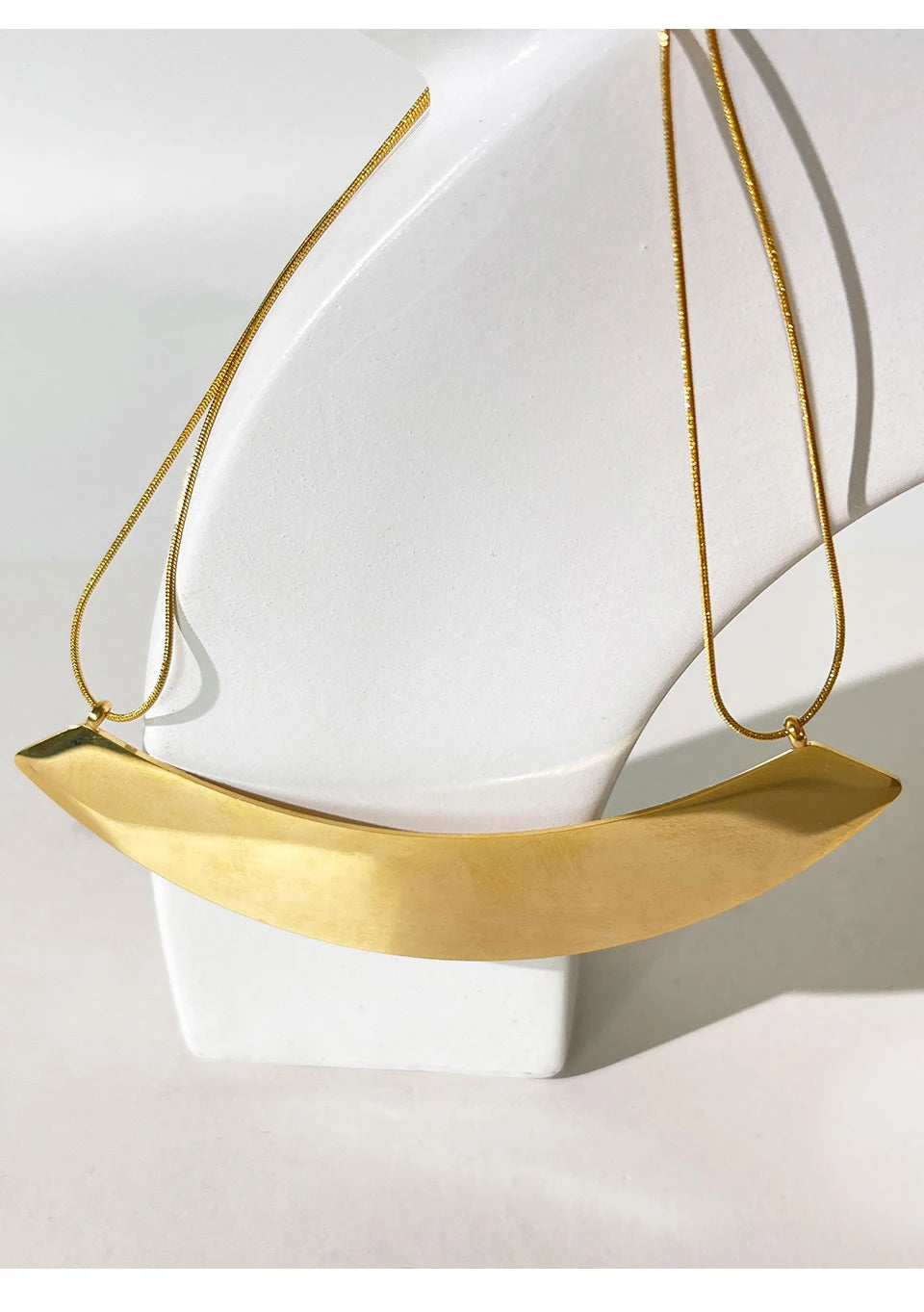 Kaila's Statement, Stainless Steel, Gold Plated 18K, Minimal, Stylish, Trendy Necklace