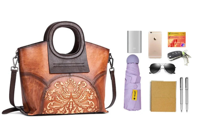 Vienna's Retro, Vintage, Genuine Leather, Trendy, Stylish, Handmade, Shoulder Bag