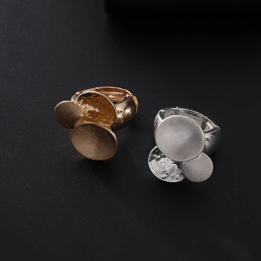 Nelly's Gold/ Silver, Geometric, Trendy, Stylish, Vintage, Adjustable Rings