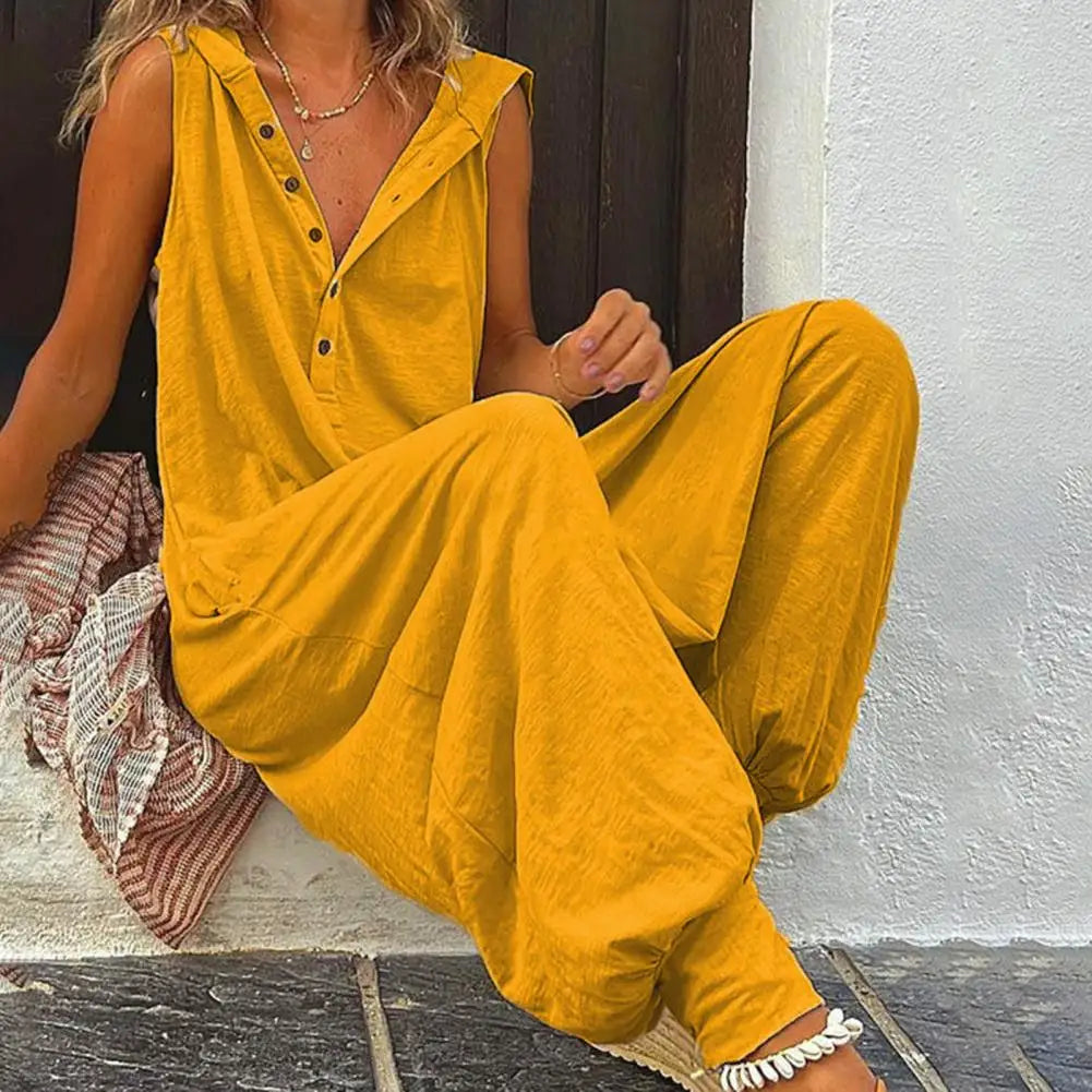 Lilian's cotton loose casual daily jumpsuit