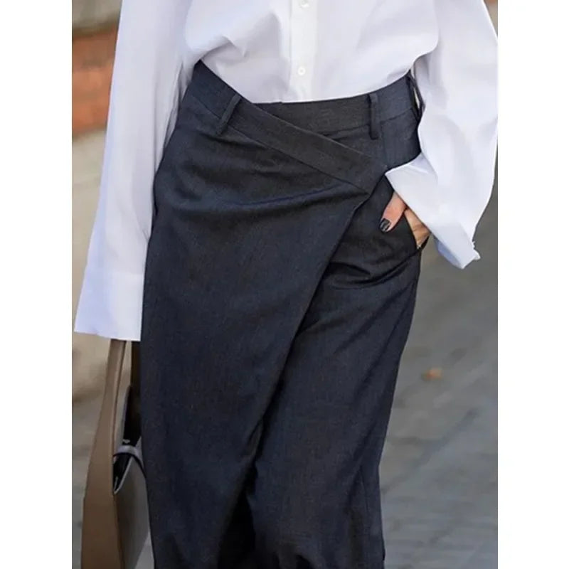 Jenifer's Loose Asymmetric wide legs pants