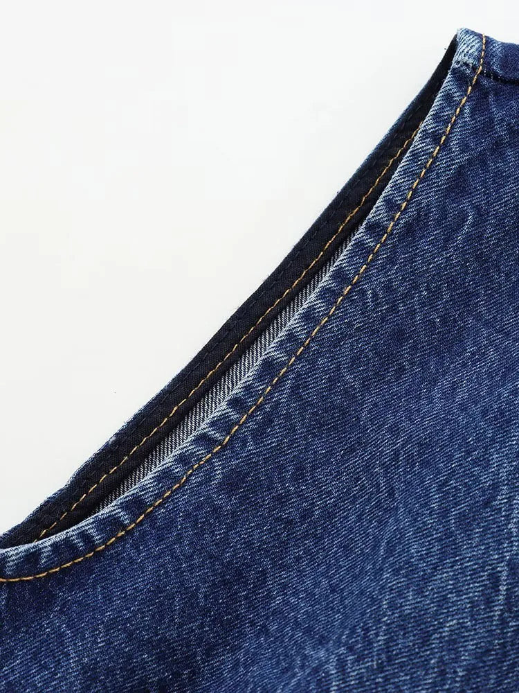 Elsa's Casual, Trendy, Stylish, Waistline, Cotton, Denim, Jeans Vest