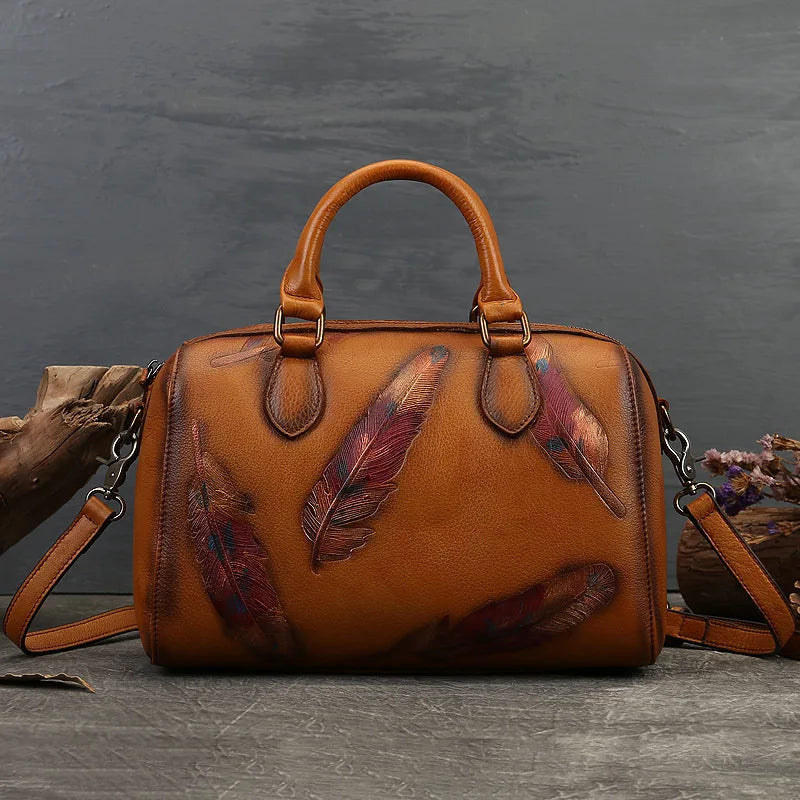 Anita's Retro, Vintage, Genuine Leather, Trendy, Stylish, Handmade, Shoulder Bag