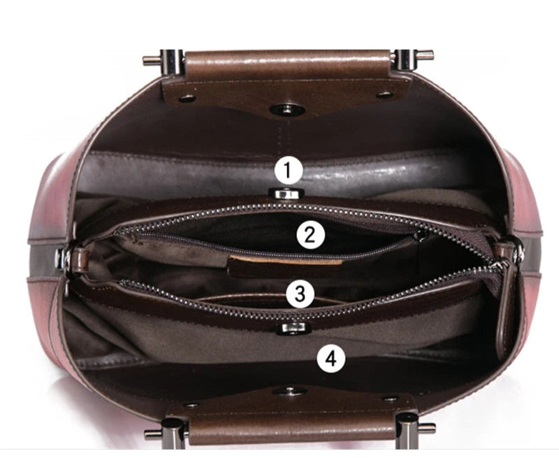 Helen's Retro, Vintage, Genuine Leather, Trendy, Stylish, Handmade, Shoulder Bag