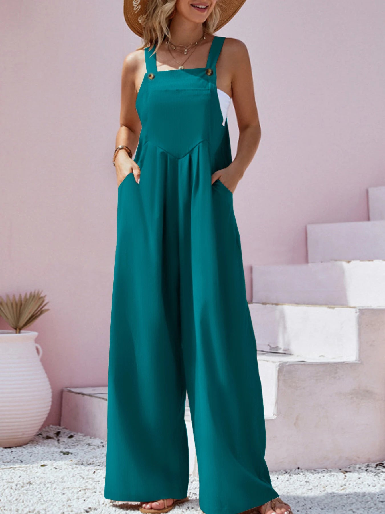 Hellen's Casual Wide Legs Jumpsuit