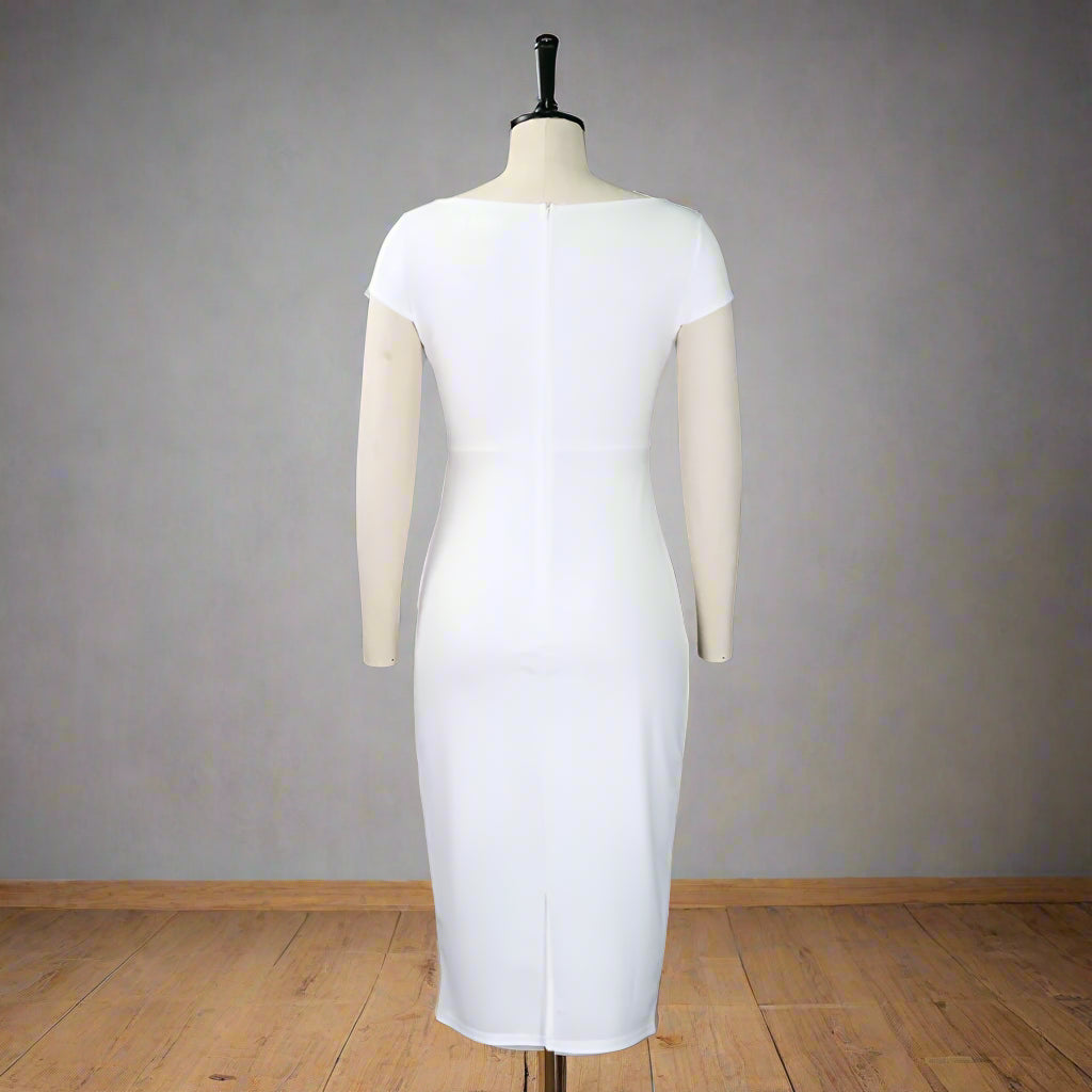 Lillian's Slim Fit, Plus size, Trendy, Fashionable, Office Style, Cap Sleeves, Pencil Dress