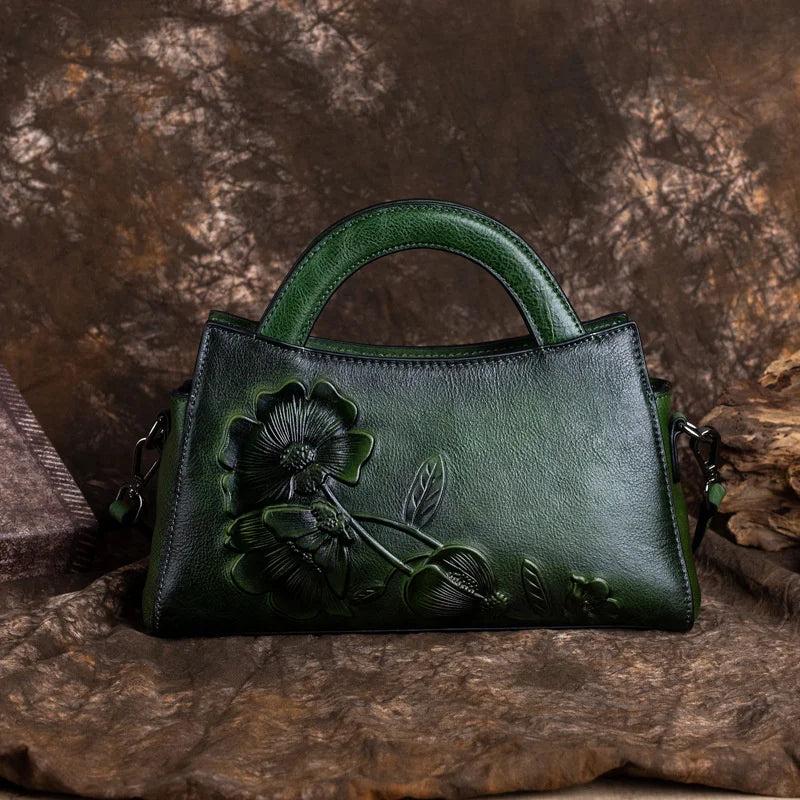 Nelly's Retro, Vintage, Genuine Leather, Trendy, Stylish, Handmade, Shoulder Bag