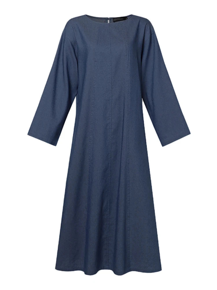 Zara's Loose Long Denim Dress