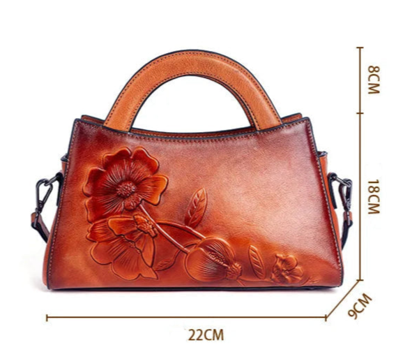 Nelly's Retro, Vintage, Genuine Leather, Trendy, Stylish, Handmade, Shoulder Bag