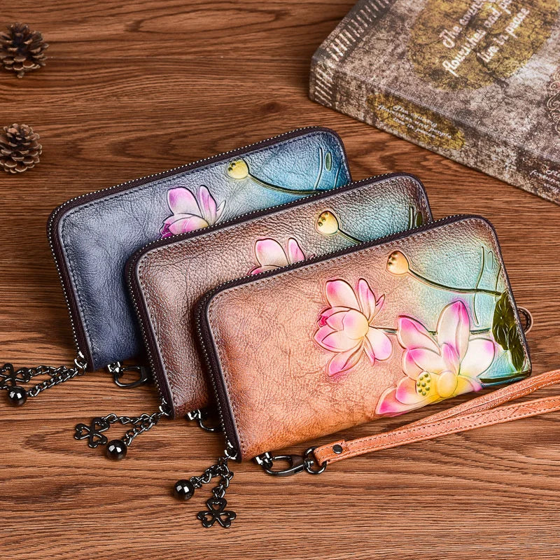 Sophia's Retro, Vintage, Genuine Leather, Trendy, Stylish, Unisex, Wallet