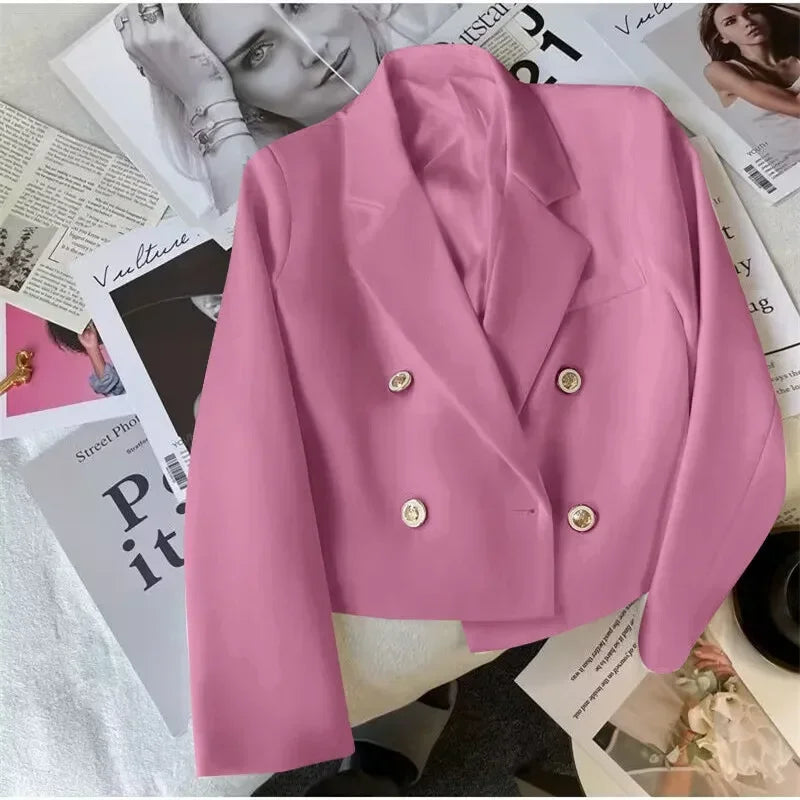 Bianca's Office Cropped Long Sleeves Blazer Jacket