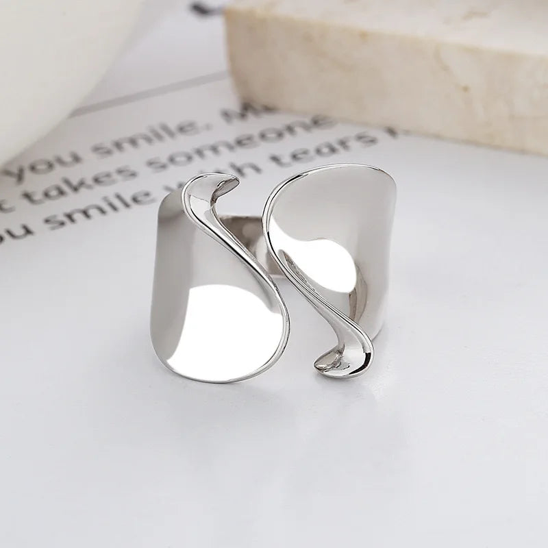 Nana's 925 Sterling Silver, Couple Minimalist, Handmade Simple,Adjustable Ring