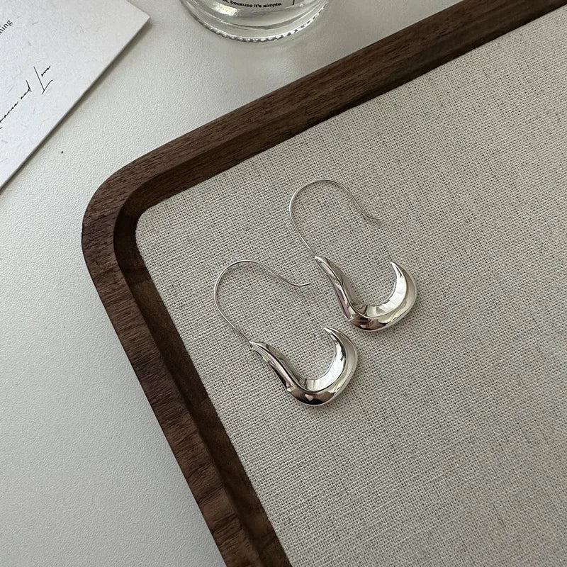 Wissam's 925 Sterling Silver ,Trendy Simple, Clip Shape Earring