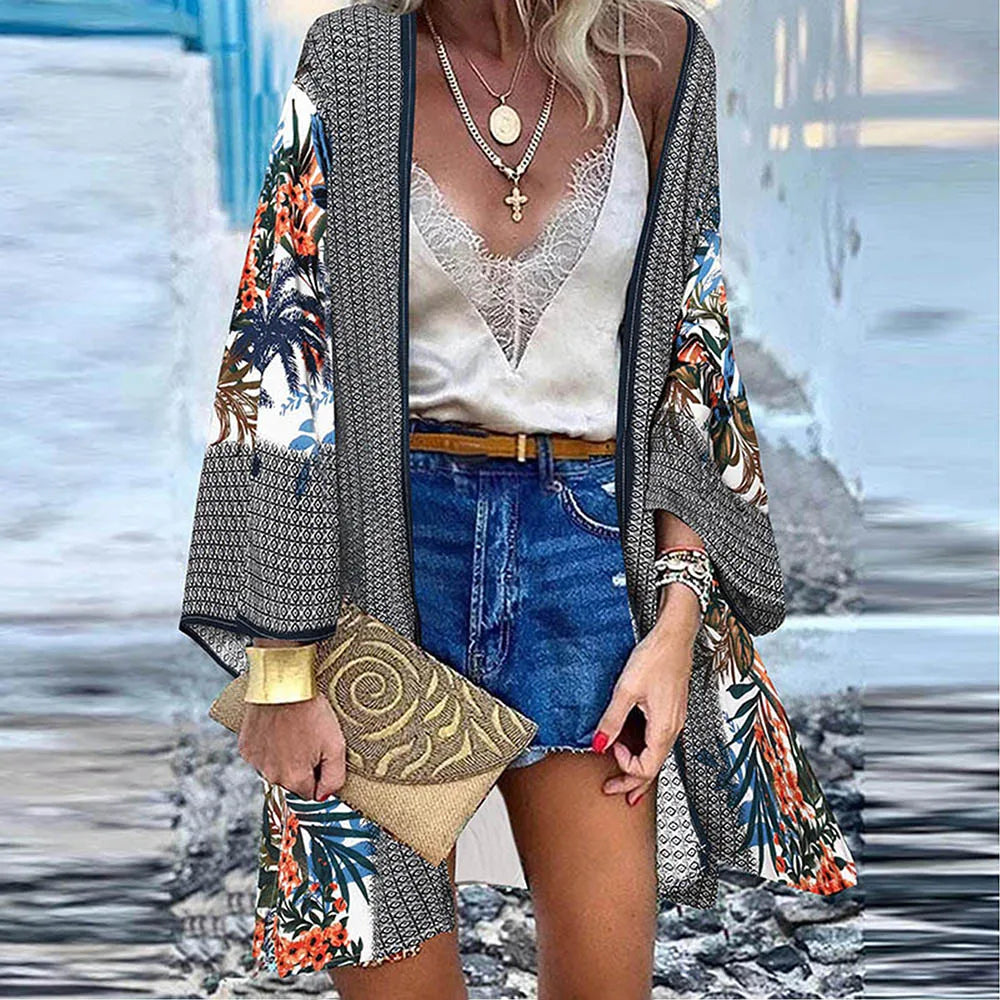 Veronica's boho open loose kimono