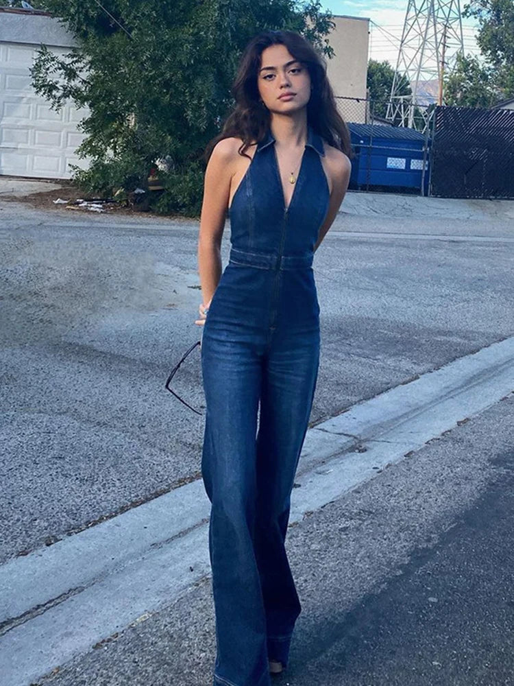 Lana's Backless Halter Jumpsuit